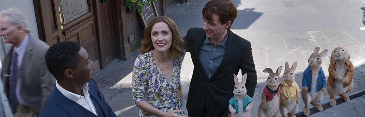 Exclusive Interview; James Corden, Elizabeth Debicki, Domhnall Gleeson, and Rose Byrne of Peter Rabbit 2 image